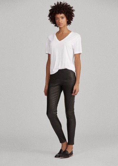 Women's Polo Ralph Lauren Leather Skinny Pants | 607952YVH